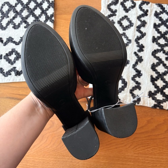 NEW a new day Black Chunky Platform Heels women’s shoes size 10 - Picture 6 of 8